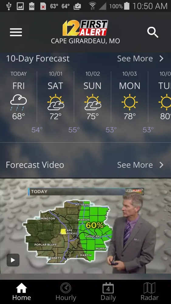 KFVS12 First Alert Weather Screenshots