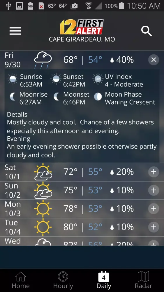 KFVS12 First Alert Weather Screenshots