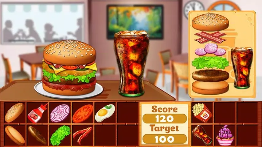 Tangkapan skrin Fast Food Cooking Game Offline