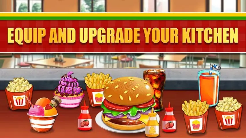 Tangkapan skrin Fast Food Cooking Game Offline