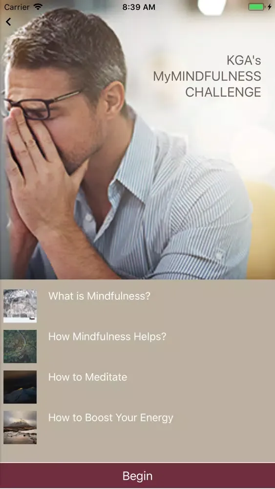 Capturas de pantalla de KGA's MyMindfulness Challenge