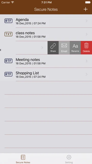 Secure Notes : Text Memo, Note Screenshots