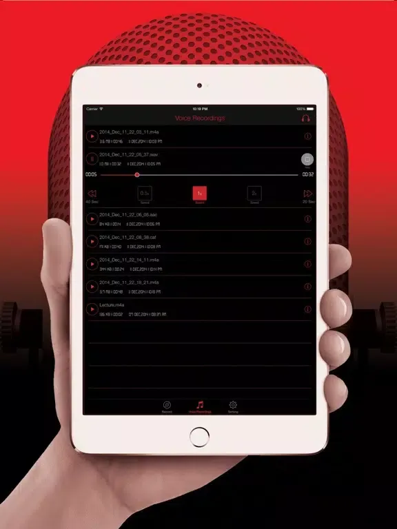 Voice Recorder HD Pro iPad 應用截圖