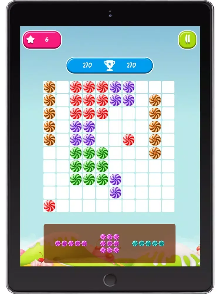 ภาพหน้าจอของ Candy 1010 - a leisure game iPad 