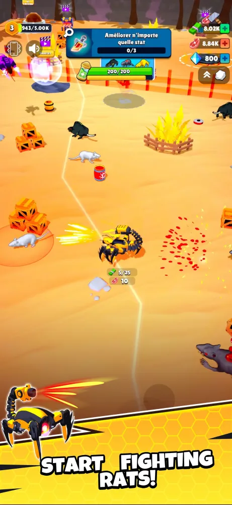 Capturas de tela do Rat Killer Robot Invasion