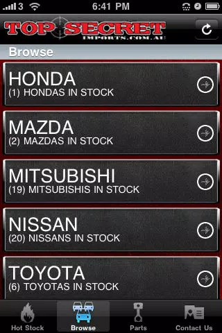 Screenshot di Top Secret Imports