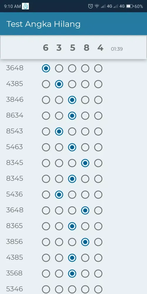Latihan Test Angka Hilang应用截图
