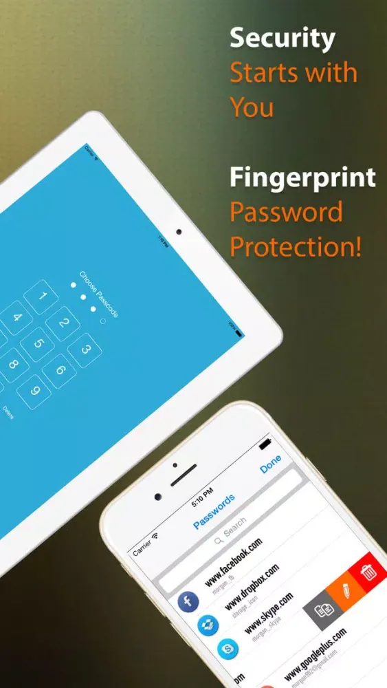 Best Fingerprint Password Manager With Secret Passcode - to Keep Secure Your Digital Vault স্ক্রিনশট