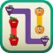 A Puzzle Game to Match & Connect - Draw Line between Same Pairs of Cartoon Fruits