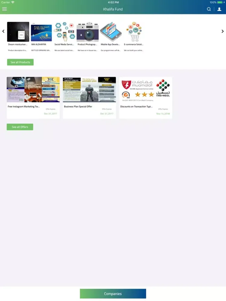 Zrzuty ekranu Khalifa Fund iPad 