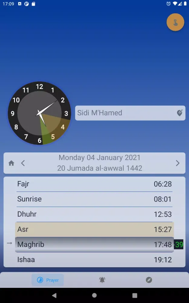 Qibla direction & prayer times Screenshots