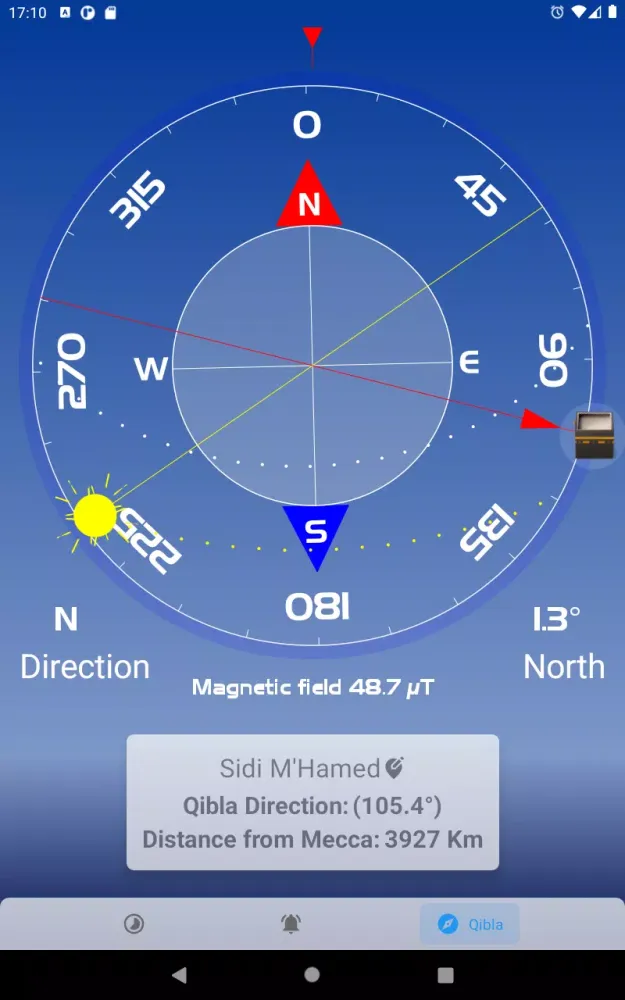 Qibla direction & prayer times Screenshots
