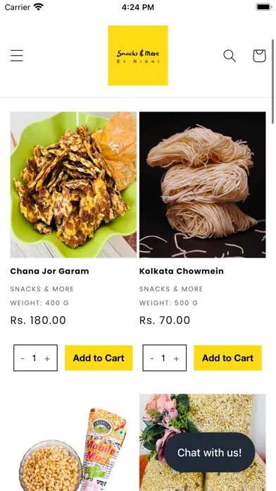 Ảnh chụp màn hình của Snacks and More
