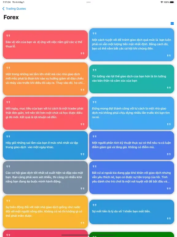 Trading Quotes tiếng Việt iPad  スクリーンショット
