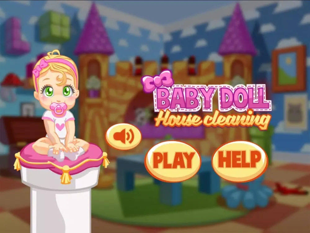ภาพหน้าจอของ Baby Doll House Cleaning Game iPad 
