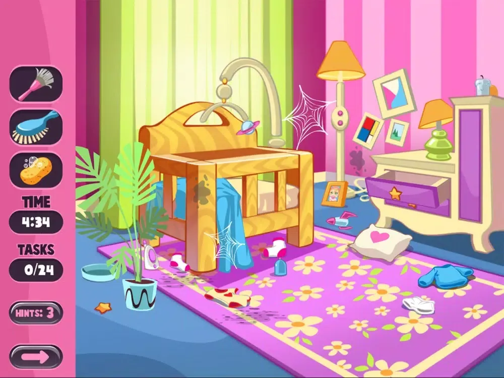 ภาพหน้าจอของ Baby Doll House Cleaning Game iPad 