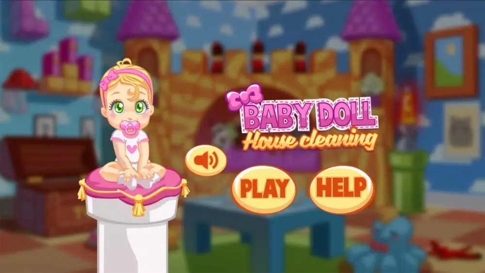 ภาพหน้าจอของ Baby Doll House Cleaning Game