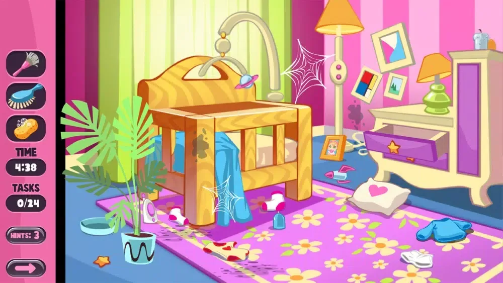 ภาพหน้าจอของ Baby Doll House Cleaning Game