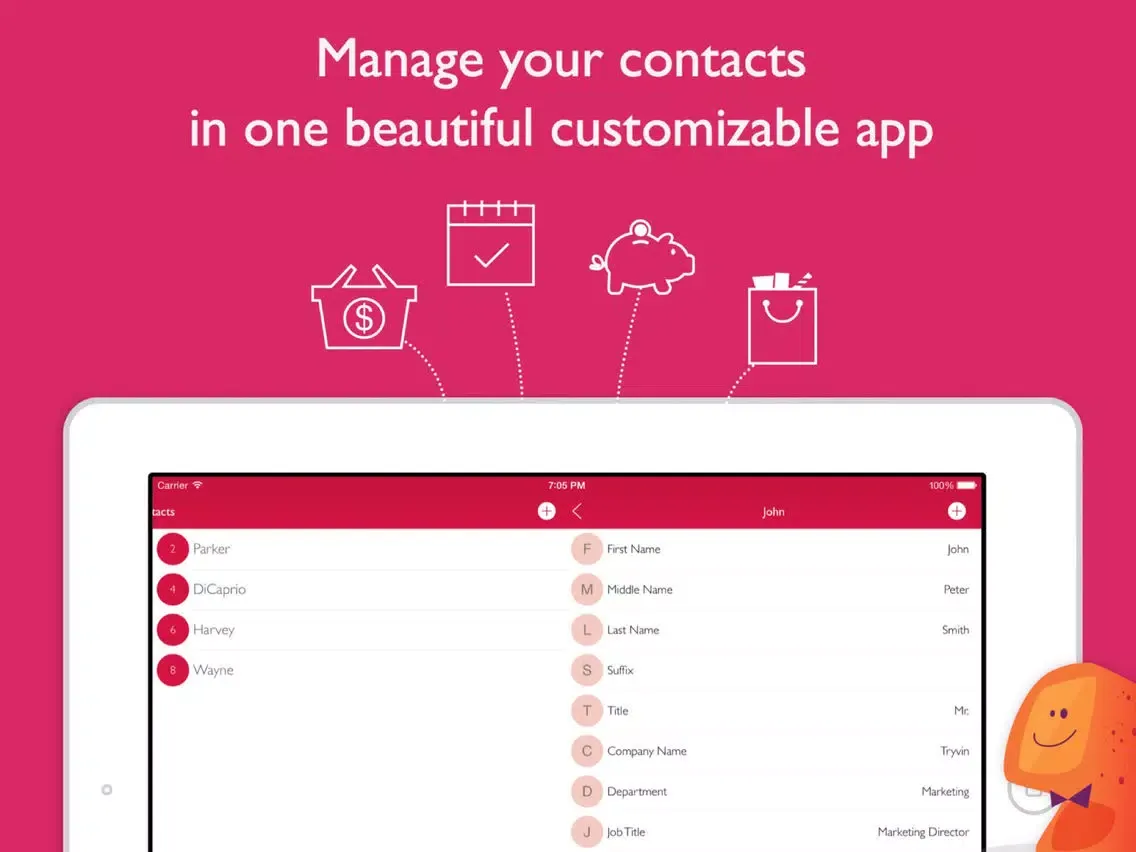 Zrzuty ekranu Contacts + By Tryvin iPad 