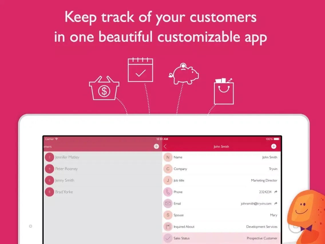 Customers+ Clients & Sales Small Business Manager iPad  স্ক্রিনশট
