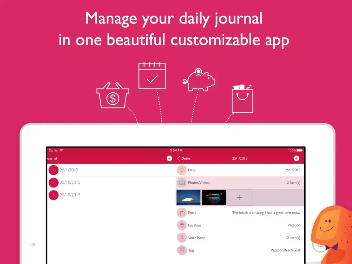 My Daily Journal+ Best Writing Secrets, Daily Note iPad  Screenshots