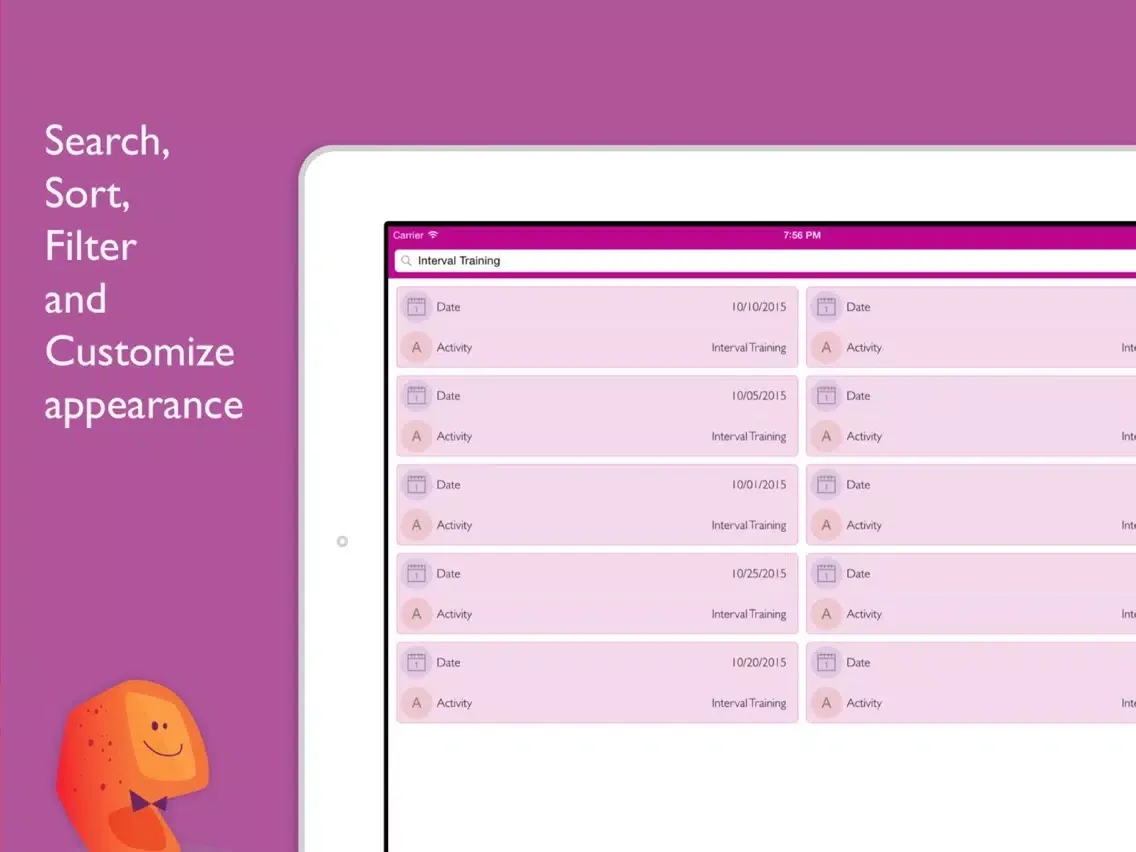 ภาพหน้าจอของ Exercise Log + By Tryvin iPad 