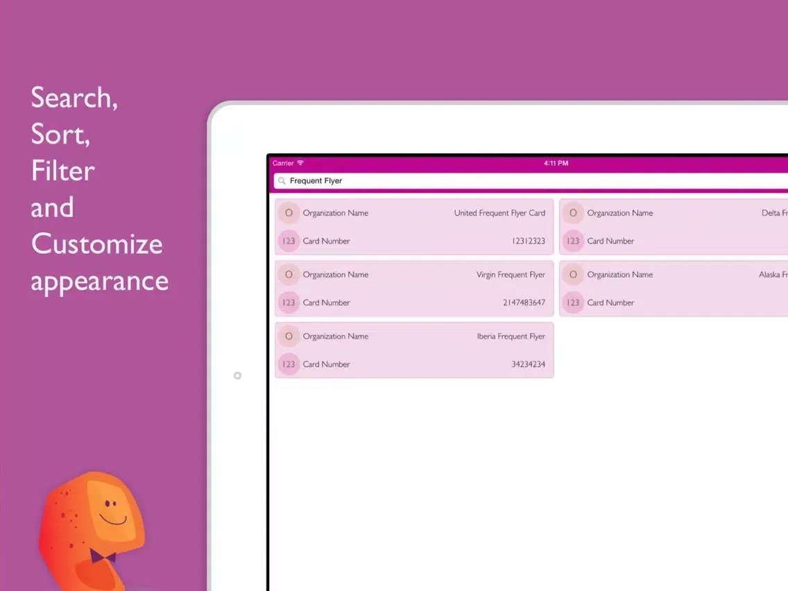 Membership Cards Manager By Tryvin iPad  Screenshots