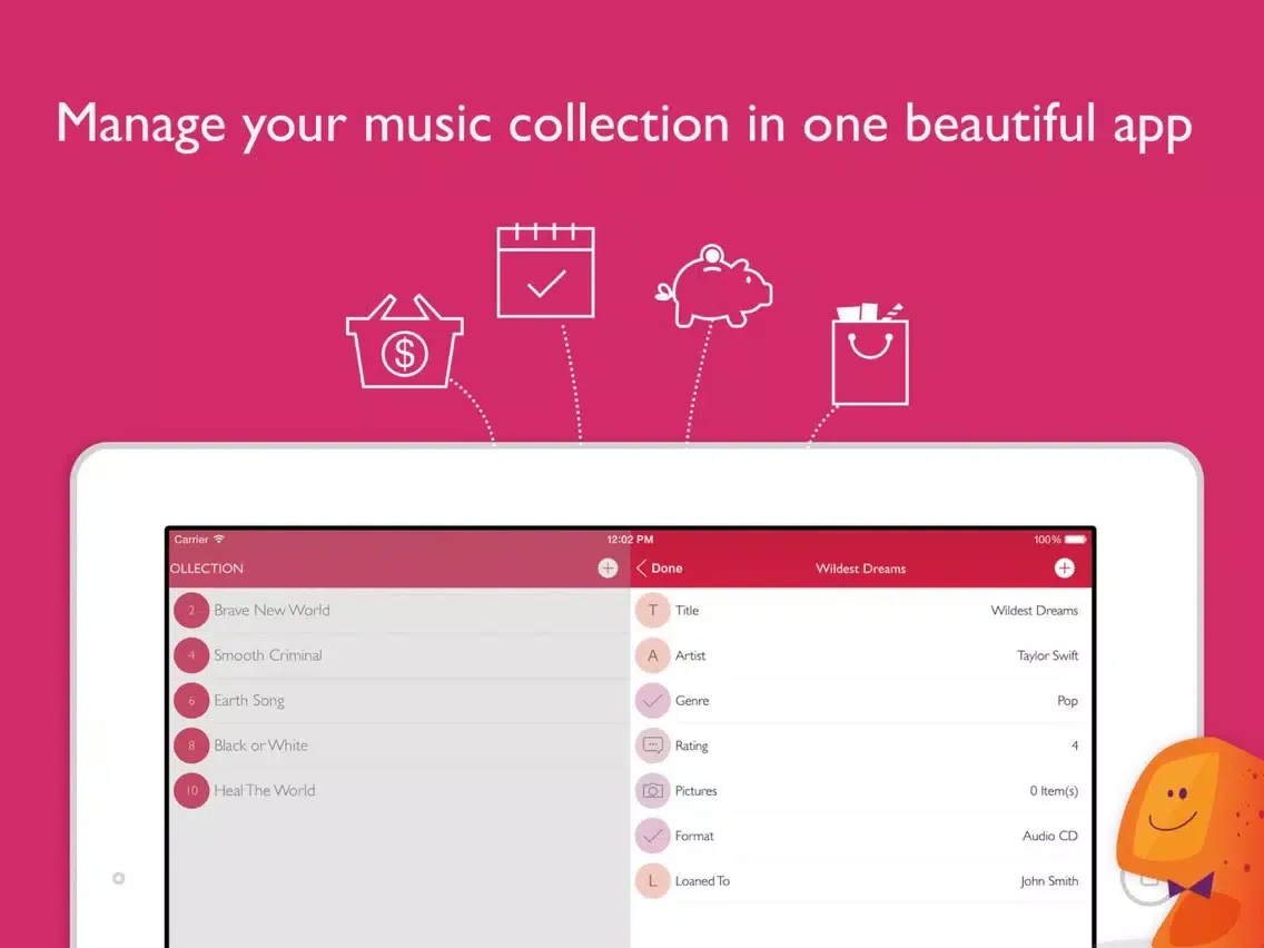 My Music Collection Manager By Tryvin iPad 应用截图