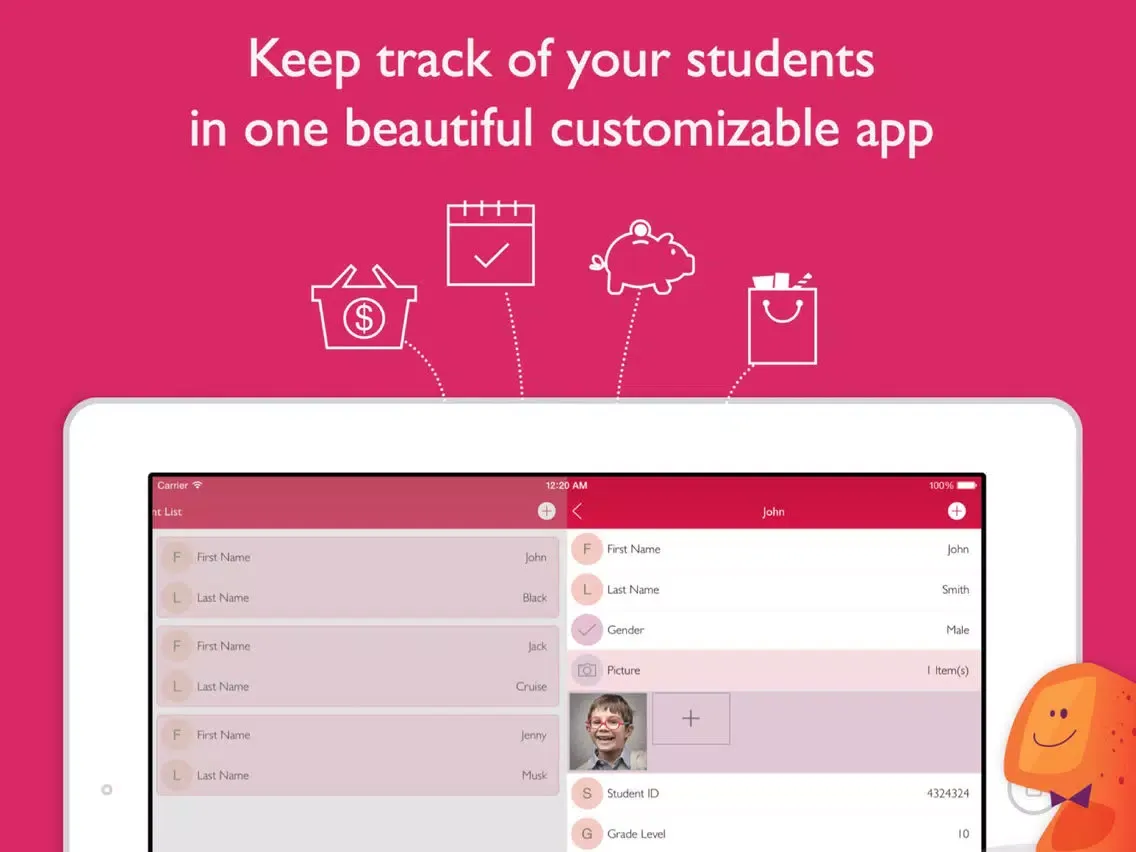 Student List + By Tryvin iPad  سکرین شاٹس