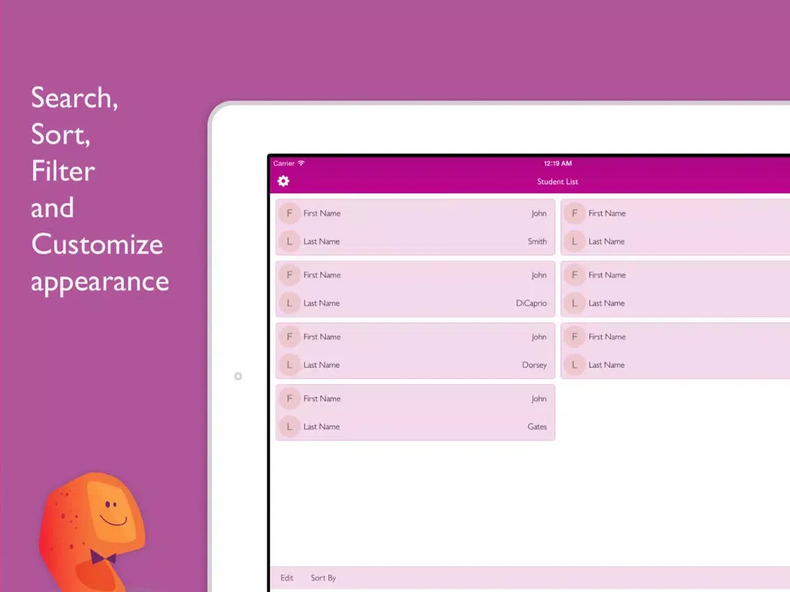 Student List + By Tryvin iPad  سکرین شاٹس
