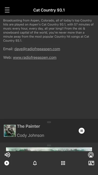 Tangkapan layar Aspen's Cat Country 93.1