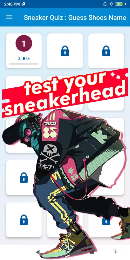 Zrzuty ekranu sneaker quiz