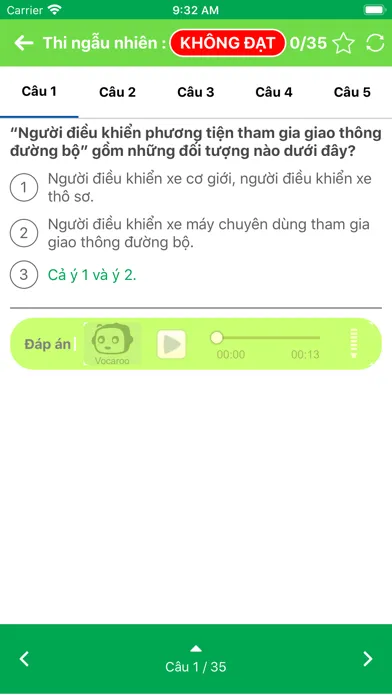 Capturas de tela do Lý Thuyết Lái Xe 600 Câu