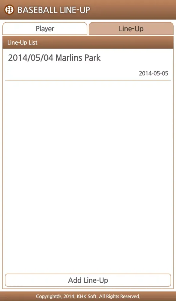 Baseball Line-Up (Manager)应用截图