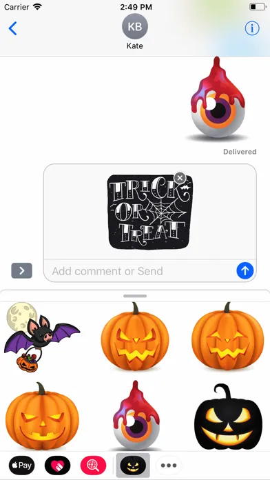 Captures d'écran de Horror Halloween Stickers