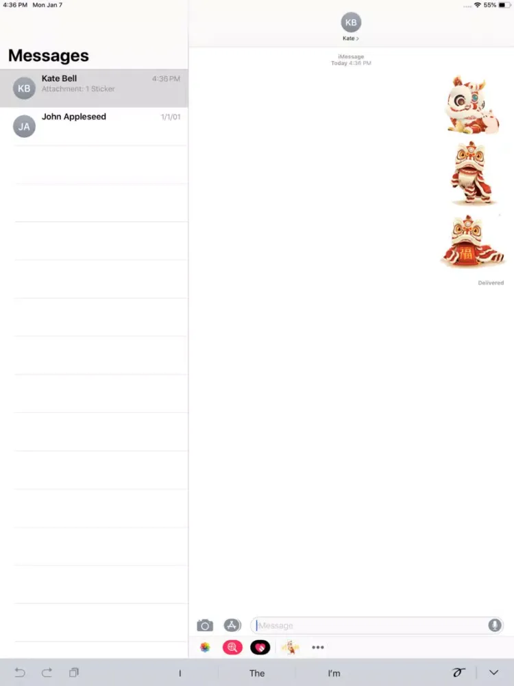 Ảnh chụp màn hình của China Lion Dance Stickers iPad 