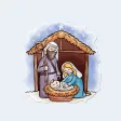 Cozy Nativity Scene Stickers Cozy Nativity Scene Stickers