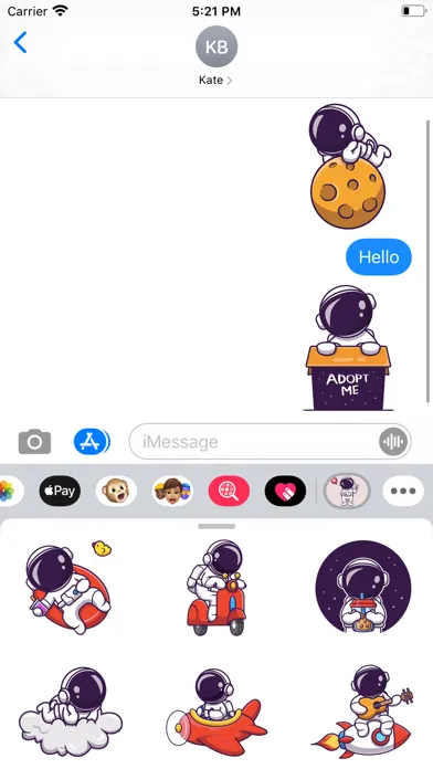 Capturas de pantalla de Cute Astronaut Stickers