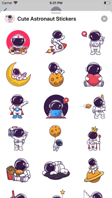 Capturas de pantalla de Cute Astronaut Stickers