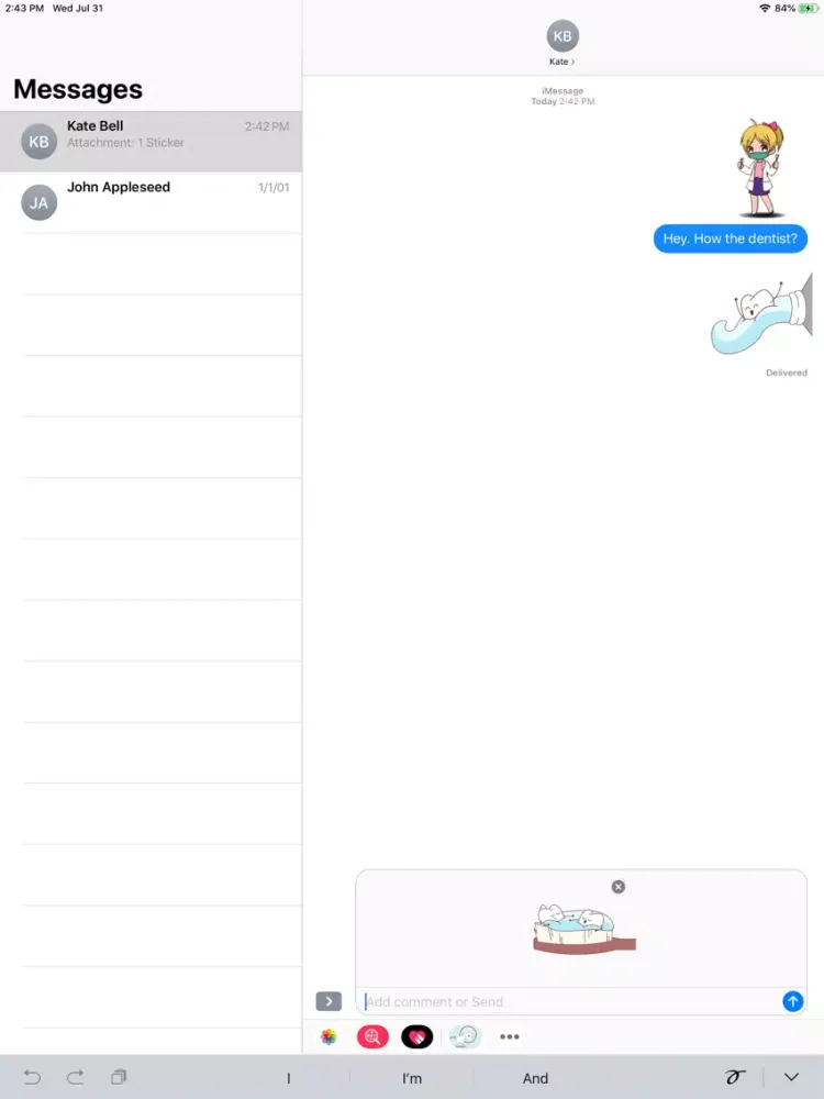 Ảnh chụp màn hình của Dentist Teeth Stickers iPad 