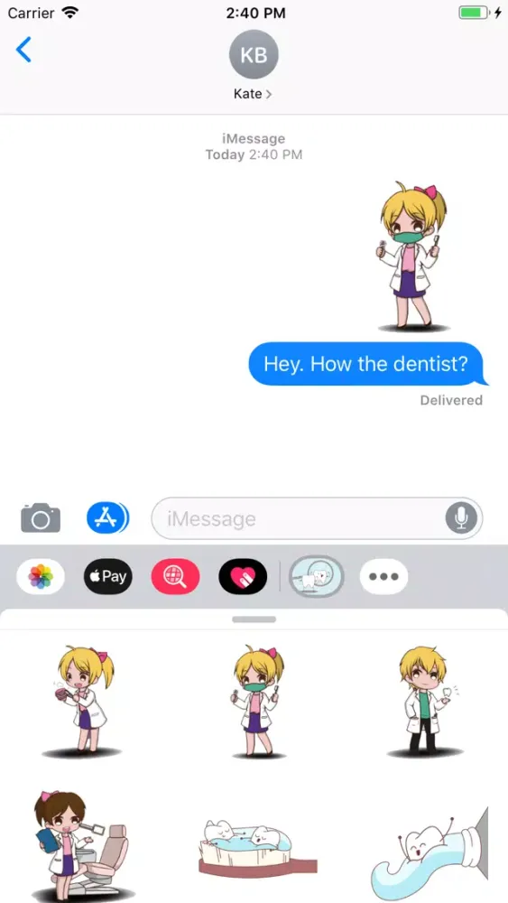 Ảnh chụp màn hình của Dentist Teeth Stickers