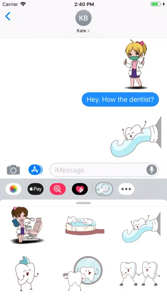 Ảnh chụp màn hình của Dentist Teeth Stickers