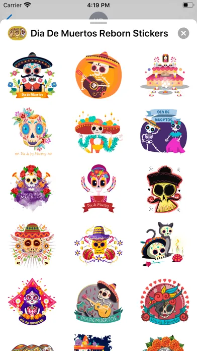 Ảnh chụp màn hình của Dia De Muertos Reborn Stickers
