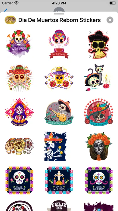 Ảnh chụp màn hình của Dia De Muertos Reborn Stickers