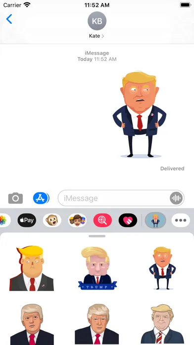 Capturas de pantalla de Donald Trump Emotions Stickers