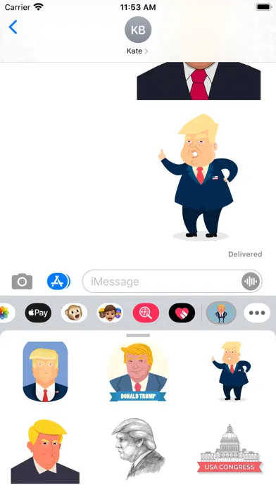 Capturas de pantalla de Donald Trump Emotions Stickers