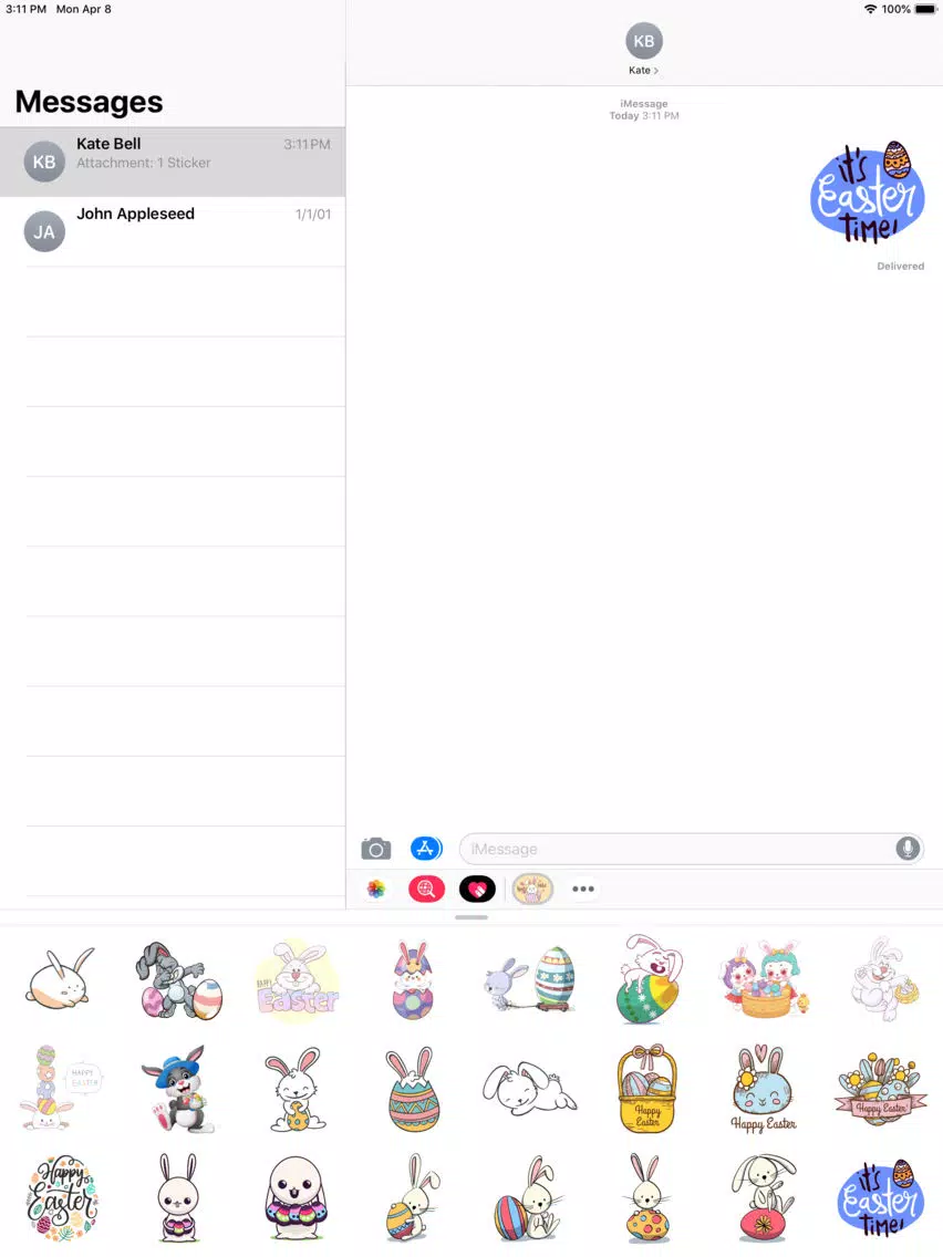 Easter Rabbit Pascha Stickers iPad  स्क्रीनशॉट