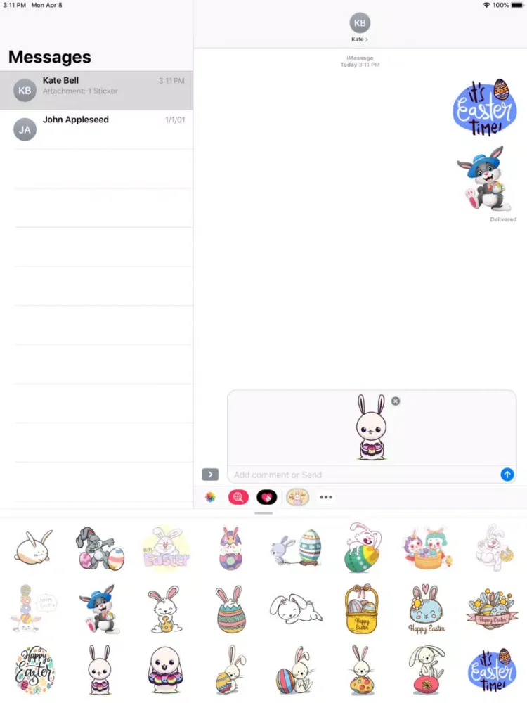 Screenshot di Easter Rabbit Pascha Stickers iPad 