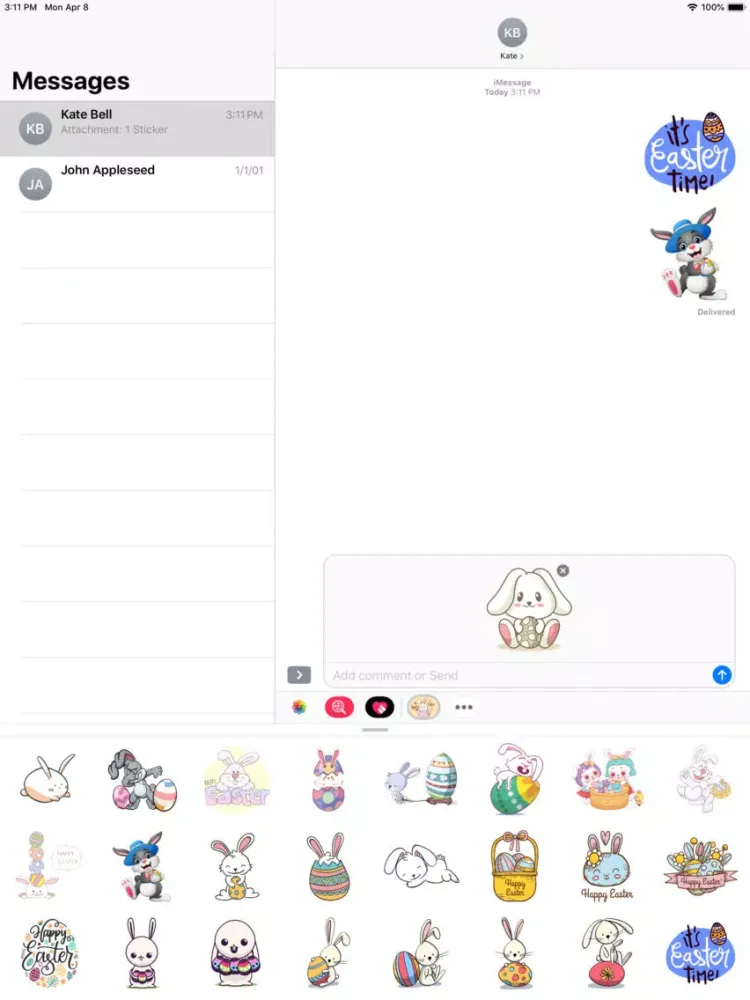 Screenshot di Easter Rabbit Pascha Stickers iPad 