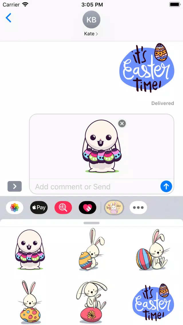 Easter Rabbit Pascha Stickers स्क्रीनशॉट